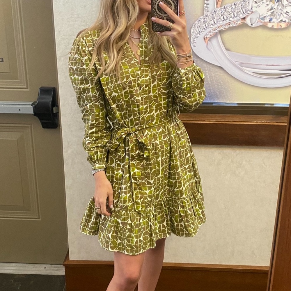 Jessica Simpson Green Tie Dress
